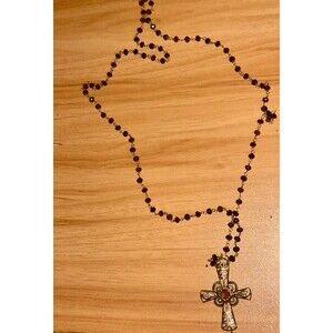Silpada Marquessa Sterling Silver and Smoky Quartz Cross Necklace N2331 RARE